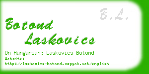 botond laskovics business card